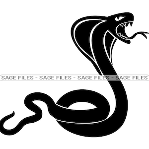 Cobra # 2 SVG, Cobra SVG, Snake Svg, Cobra Clipart, Cobra Files voor Cricut, Cobra Cut Files voor Silhouette, Png, Dxf