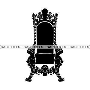 Throne Chair SVG, Throne Svg, Throne Chair Clipart, Throne Chair Files for Cricut, Throne Cut Files For Silhouette, Png, Dxf