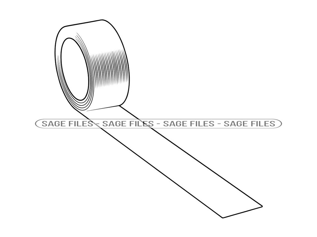 Duct Tape Outline SVG Duct Tape Svg Duck Tape Svg Duct Tape Etsy