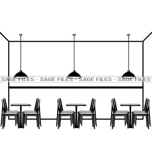 Cafe #2 SVG, Cafe SVG, Restaurant Svg, Eatery Svg, Cafe Clipart, Cafe Files for Cricut, Cafe Cut Files For Silhouette, Png, Dxf