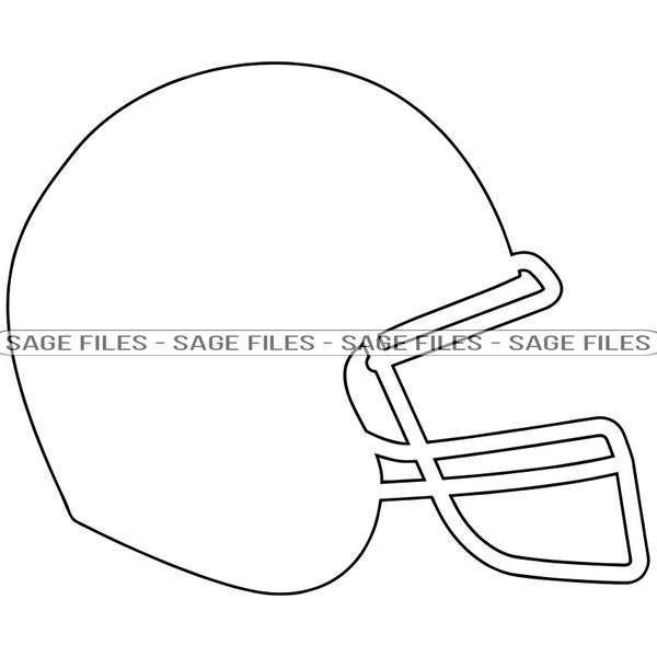 Football Helmet Outline #4 SVG, Football Helmet Clipart, Football Helmet Files for Cricut, Football Cut Files For Silhouette, Png, Dxf