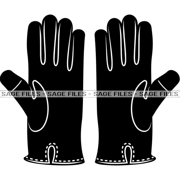 Leather Gloves SVG, Gloves Svg, Leather Gloves Clipart, Leather Gloves Files for Cricut, Cut Files For Silhouette, Png, Dxf