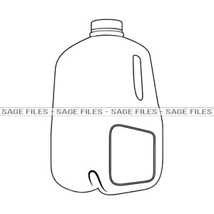 Milk Bottle Outline SVG, Milk Carton Svg, Milk Svg, Milk Clipart, Milk Files for Cricut, Milk Cut Files For Silhouette, Png, Dxf