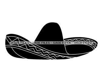 Sombrero #16 SVG, Sombrero SVG, Hat Svg, Sombrero Clipart, Sombrero Files for Cricut, Sombrero Cut Files For Silhouette, Png, Dxf