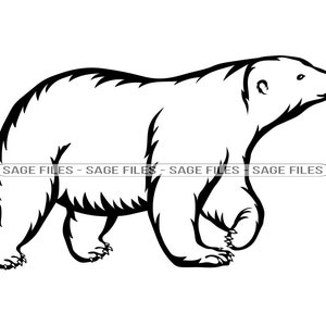 Polar Bear #6 SVG, Polar Bear SVG, Bear Svg, Polar Bear Clipart, Polar Bear Files for Cricut, Polar Bear Cut Files For Silhouette, Png, Dxf