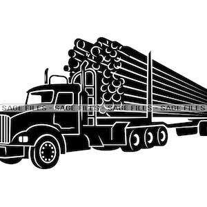 Camion d’enregistrement #2 SVG, Camion SVG, Camion svg, Journalisation Svg, Clipart de camion, Fichiers de camion pour Cricut, Fichiers de coupe de camion pour Silhouette, Png, Dxf