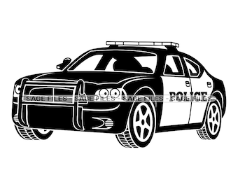 Police Car #2 SVG, Police Car SVG, Police SVG, Police Clipart, Police Files for Cricut, Police Cut Files For Silhouette, Png, Dxf,