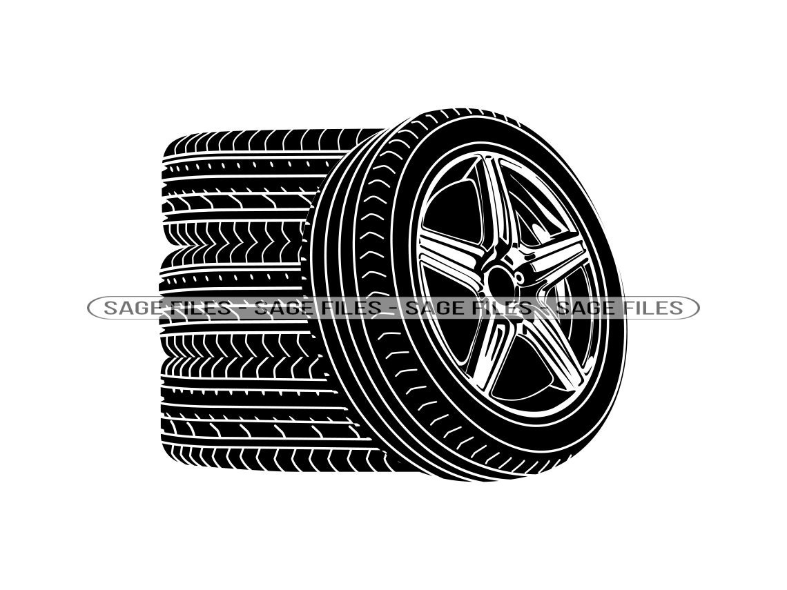 Wheel Logo SVG, Wheels Svg, Tire Svg, Body Shop Svg, Car Wheel Svg, Clipart, Files for Cricut, Cut Files For Silhouette, Png, Dxf,