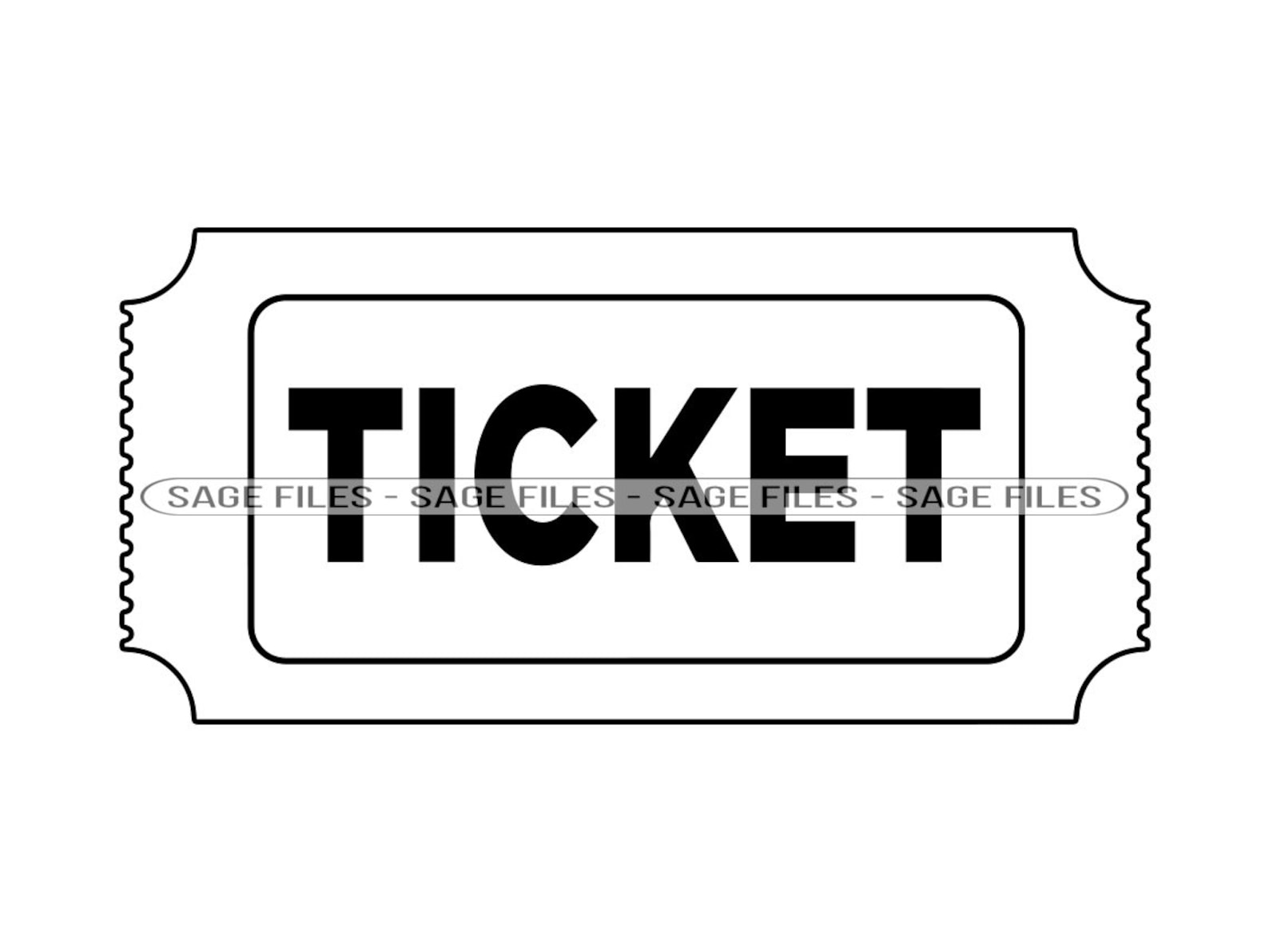 Ticket Outline SVG Ticket SVG Raffle Svg Prize Svg Party - Etsy
