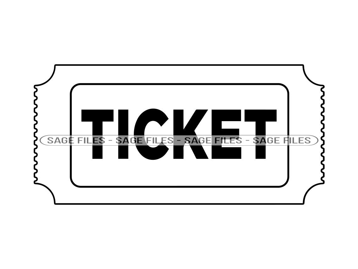 Raffle ticket clip art black and white