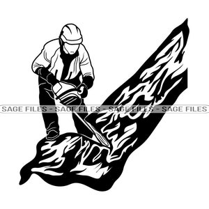 Holzfäller #2 Svg, Holzschnitt Svg, Holzschnitt, Clipart