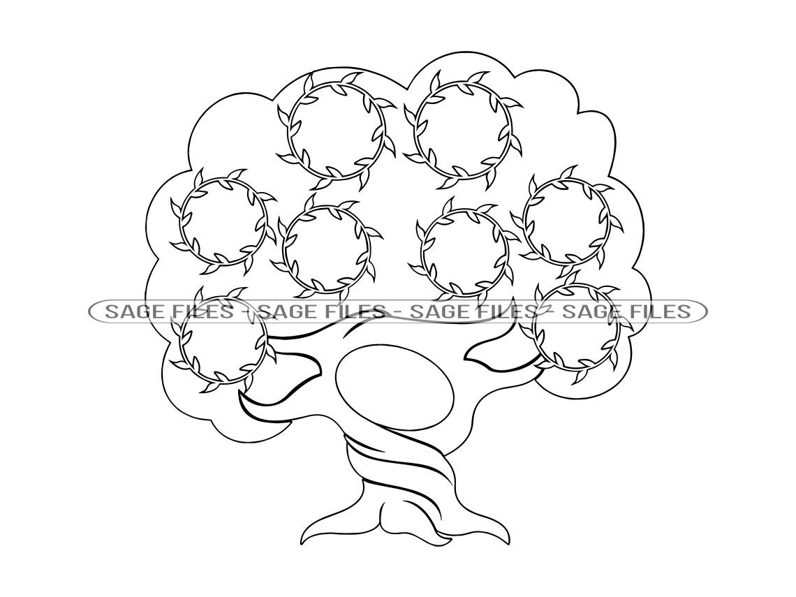 Family Tree Outline SVG Family Tree Svg Family Tree Clipart - Etsy ...