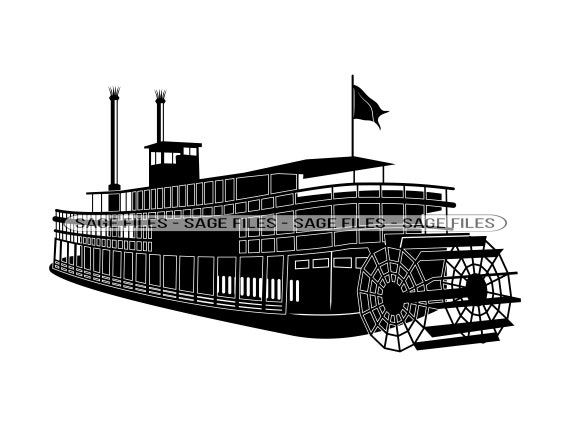 Steamboat SVG Ferry Svg Steamboat Clipart Steamboat Files - Etsy Ireland