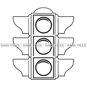 Traffic Light Outline SVG, Traffic Light Svg, Traffic Light Clipart, Traffic Light Cut Files For Silhouette, Files for Cricut, Png, Dxf