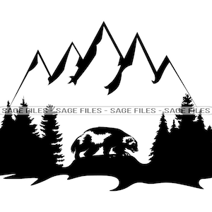 Wolverine Wildlife SVG, Wolverine Forest and Mountain Svg, Wolverine Svg, Wolverine PNG, Design, Clipart, Cut Files, Png, Dxf