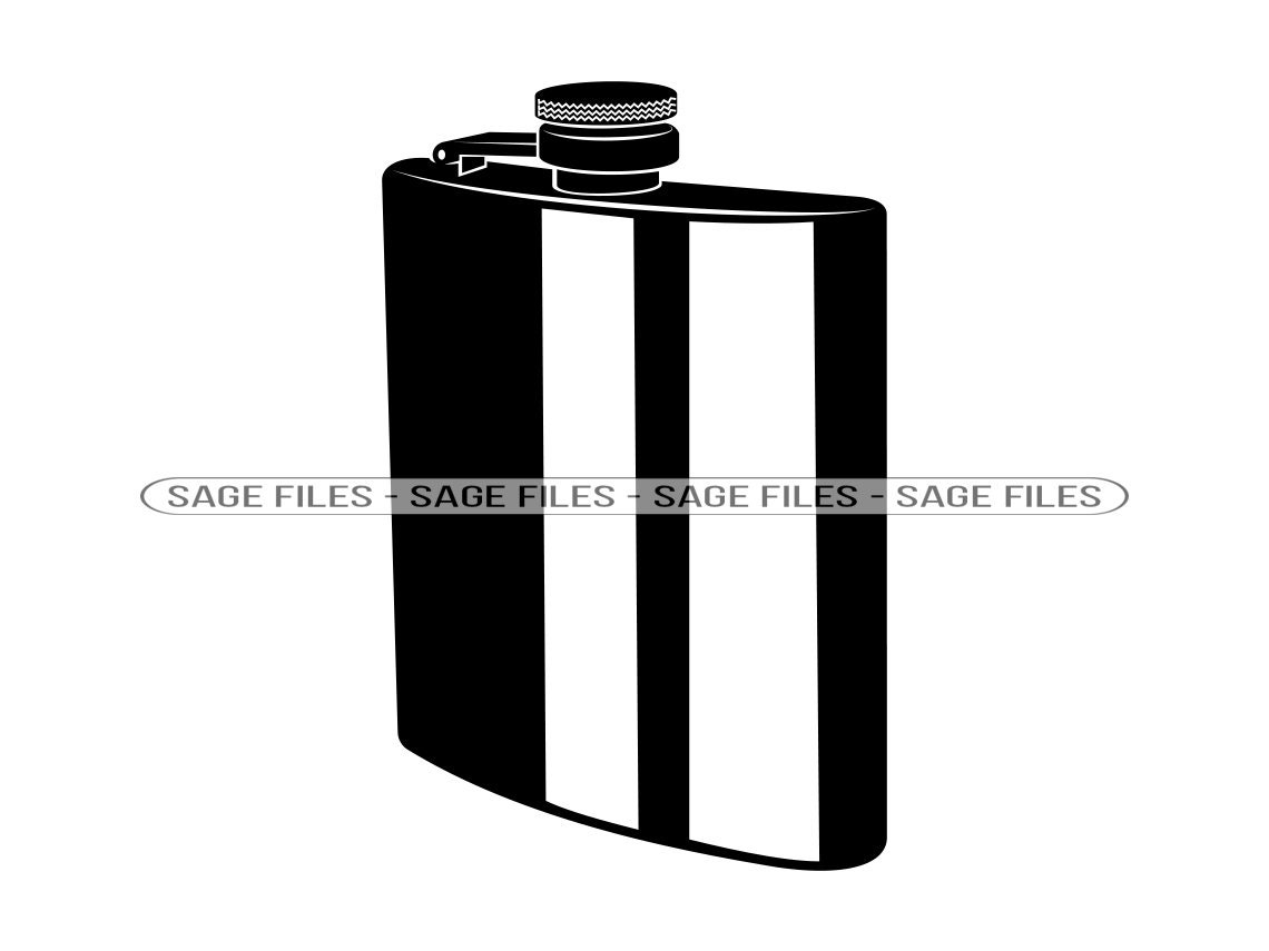 Liquor Flask 2 SVG Alcohol Flask Svg Liquor Flask Clipart Etsy