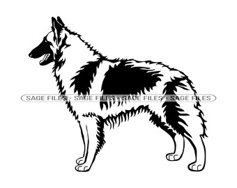 Belga Tervuren SVG, Dog Svg, Belga Tervuren Clipart, Arquivos Tervuren belga para Cricut, Arquivos cortados para silhueta, Png, Dxf
