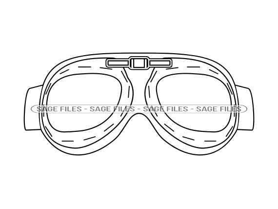 Pilot Goggles Outline SVG Pilot Svg Pilot Goggles Clipart - Etsy
