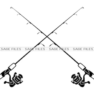 Fishing Rod Logo SVG, Fishing Rod Svg, Fishing Svg, Fishing Clipart, Fishing Files for Cricut, Fishing Cut Files For Silhouette, Png, Dxf,