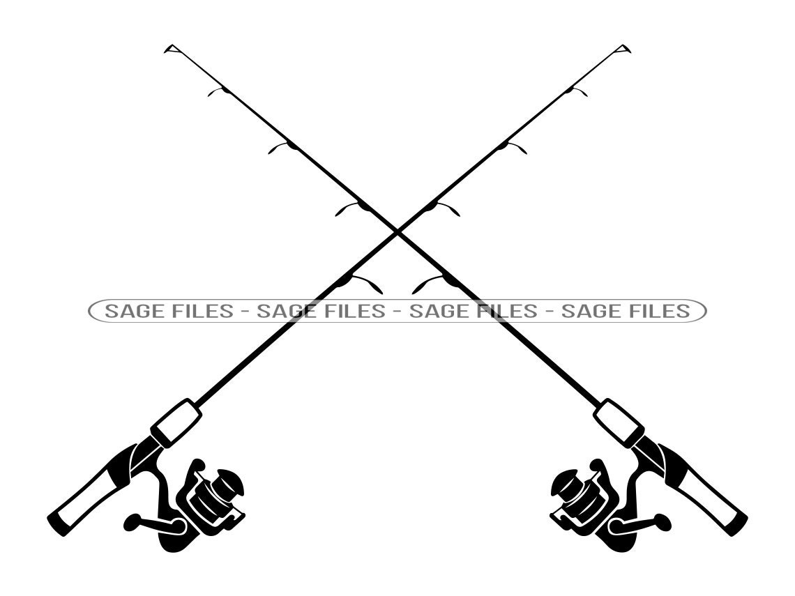 Fishing Rod Logo SVG, Fishing Rod Svg, Fishing Svg, Fishing Clipart,  Fishing Files for Cricut, Fishing Cut Files For Silhouette, Png, Dxf