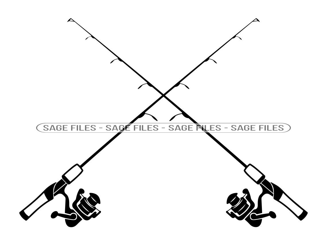 Fishing Rod Logo SVG, Fishing Rod Svg, Fishing Svg, Fishing