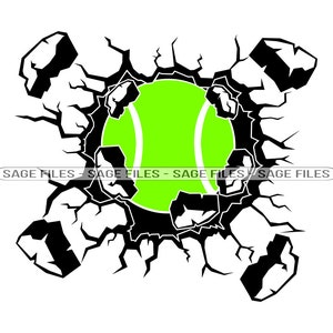 スマッシング テニス ロゴ SVG、テニス SVG、テニス クリップアート、Cricut 用テニス ファイル、シルエット用テニス カット ファイル、Png、Dxf