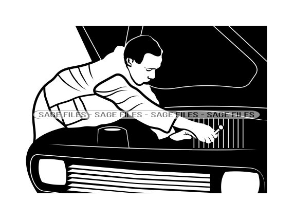 Mechanic Clipart Black And White