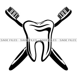 Logo dentystyczne SVG, Logo dentystyczne SVG, Logo zęba SVG, Szczotkowanie zębów SVG, Clipart, Pliki dla Cricut, Pliki do cięcia dla sylwetki, Png, Dxf