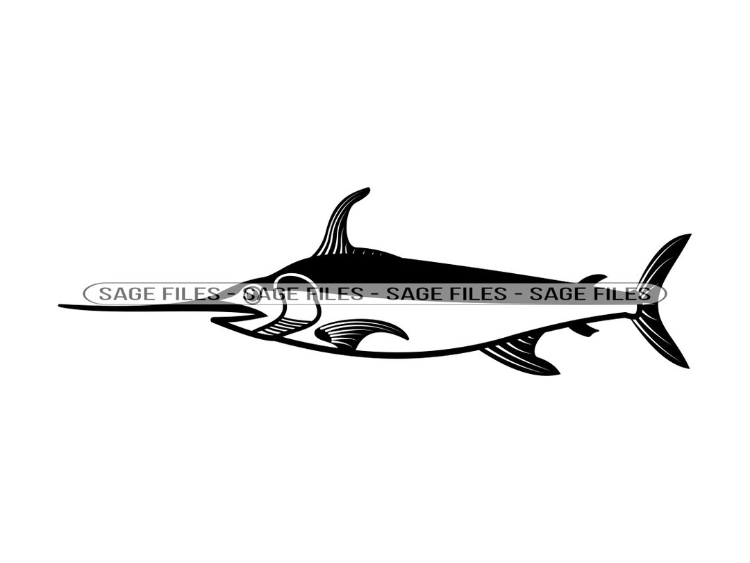 Swordfish 2 SVG, Fishing Svg, Fish Svg, Swordfish Clipart, Swordfish