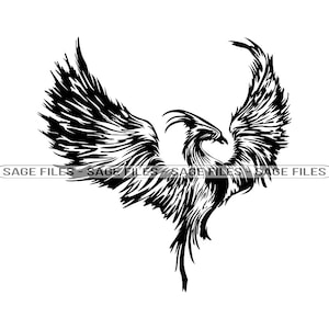 Phoenix Svg, Phoenix Cut Files, Phoenix Files voor Cricut, Phoenix Clipart, Png, Dxf