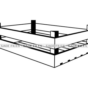 Holzkisten Svg, Obstkisten Svg, Kiste Clipart, Kiste Dateien für Cricut, Kiste Schneidedateien für Silhouette, Png, Dxf