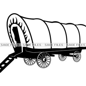 Wild West Wagon SVG, Western Wagon Svg, Cowboy Svg, Wagon Clipart, Wagon Files for Cricut, Wagon Cut Files For Silhouette, Png, Dxf