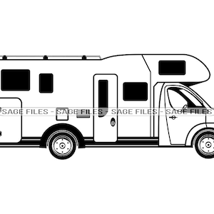 Camper Svg, RV Svg, Motorhome Svg, Camper Clipart, Camper Files for Cricut, Camper Cut Files For Silhouette, Camper Png, Camper Dxf,
