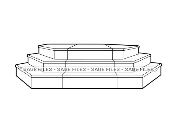 Stage Outline SVG Stage SVG Podium Svg Stage Clipart Stage - Etsy UK