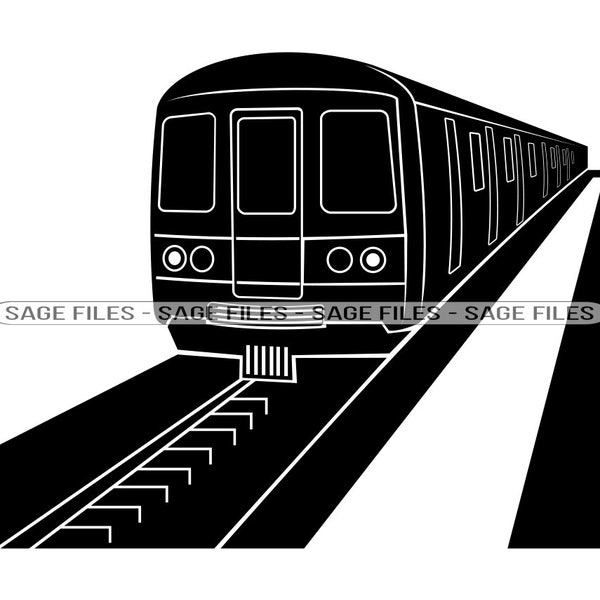 Subway Train SVG, Metro Svg, Subway Train Clipart, Subway Train Files for Cricut, Subway Train Cut Files For Silhouette, Png, Dxf