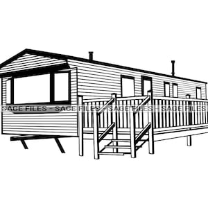 Mobile Home #2 SVG, Mobile Home SVG, Anhänger Home SVG, Mobile Home Clipart, Dateien für Cricut, Cut Files für Silhouette, Png, Dxf