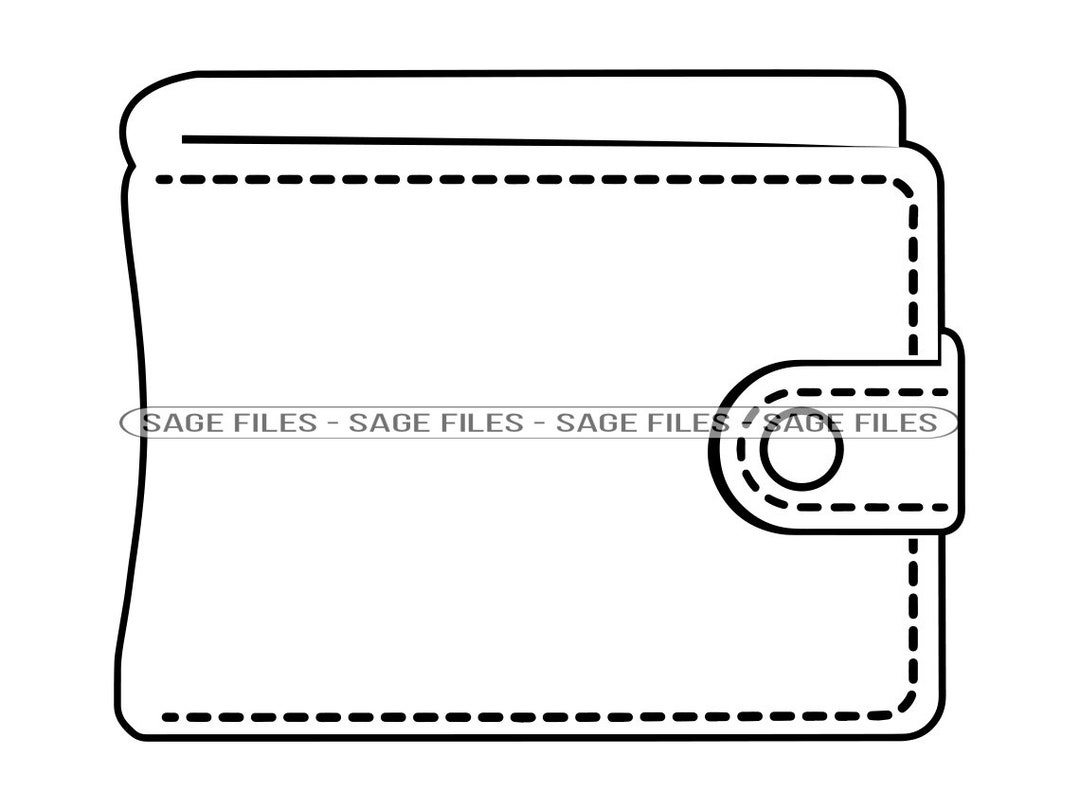 Wallet Outline SVG, Wallet SVG, Money Svg, Wallet Clipart, Wallet Files