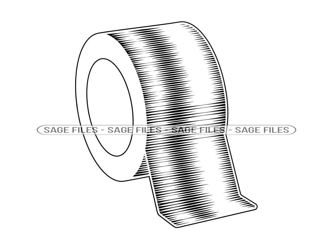 Duct Tape Outline 2 SVG Duct Tape Svg Duck Tape Svg Duct Etsy Australia