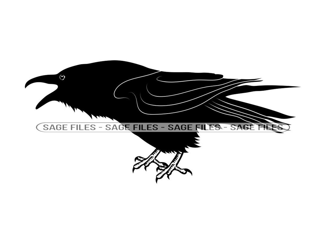 Crow 2 Svg Crow Svg Raven Svg Crow Clipart Crow Files for Etsy Hong Kong