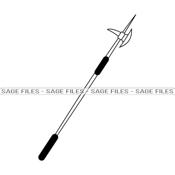 Pike Halberd #2 SVG, Pike Svg, Halberd Svg, Arms SVG, Medieval Weapon Svg, Clipart, Files for Cricut, Cut Files For Silhouette, Png, Dxf