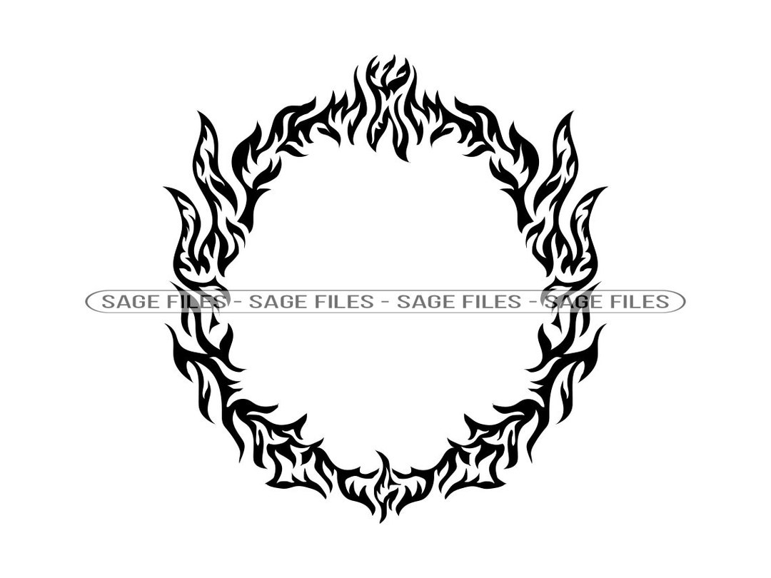 Fire Ring SVG, Flaming Circle Svg, Flaming Ring Svg, Fire Ring Clipart