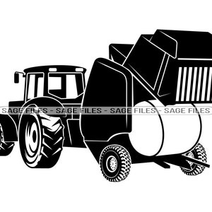 Farm Round Baler SVG, Weizenballen SVG, Ernte, Traktor Svg, Crop, Clipart, Dateien für Cricut, Cut Dateien für Silhouette, Png, Dxf,