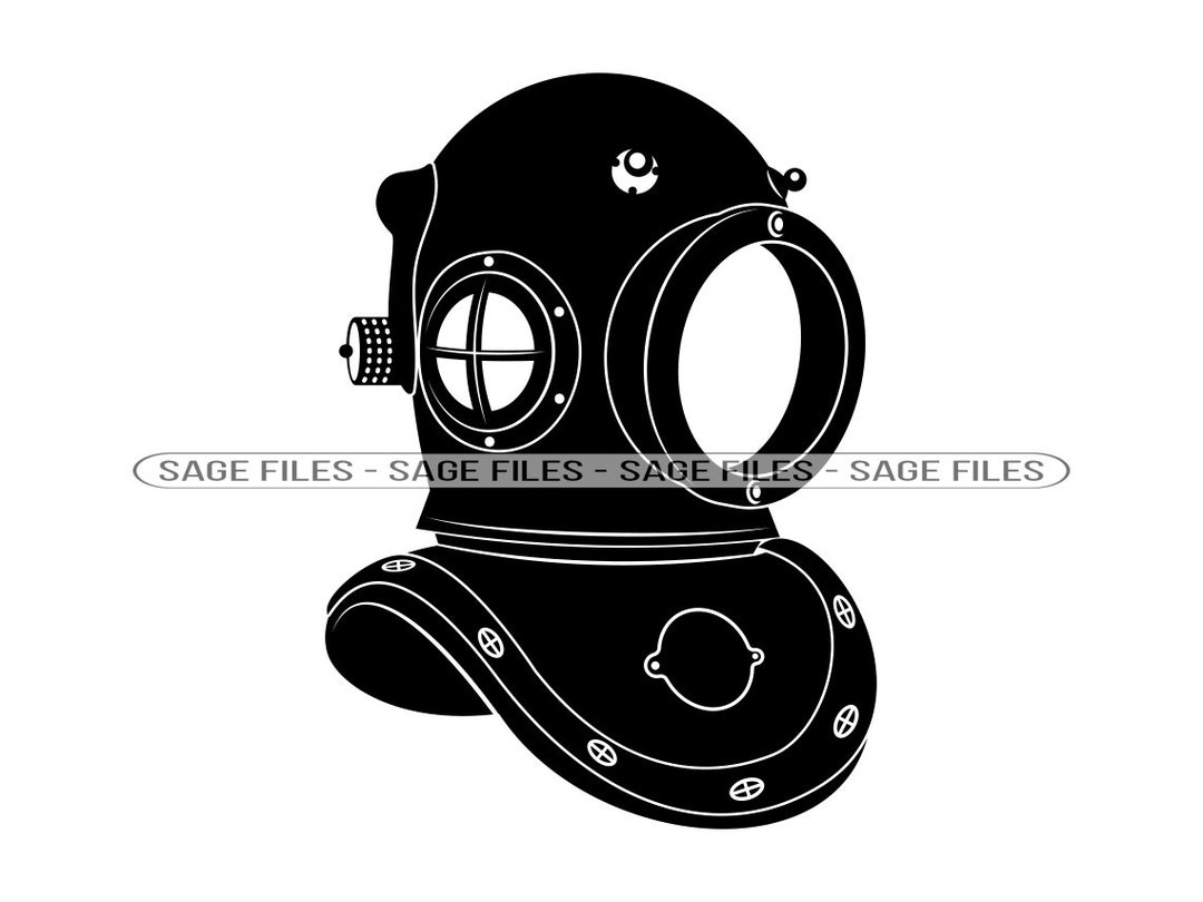 Diving Helmet 2 SVG, Diving Helmet SVG, Divers Helmet SVG, Diving