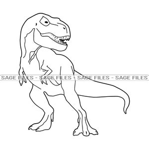 T-Rex Outline SVG, T-Rex SVG, Trex SVG, Dinosaur Svg, T-Rex Clipart, T-Rex Files for Cricut, T-Rex Cut Files For Silhouette, Png, Dxf