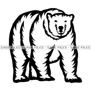 Polar Bear #6 SVG, Polar Bear SVG, Bear Svg, Polar Bear Clipart, Polar Bear Files for Cricut, Polar Bear Cut Files For Silhouette, Png, Dxf