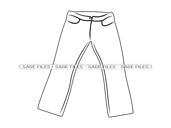Jeans Outline 2 SVG Jeans SVG Jeans Clipart Jeans Files - Etsy