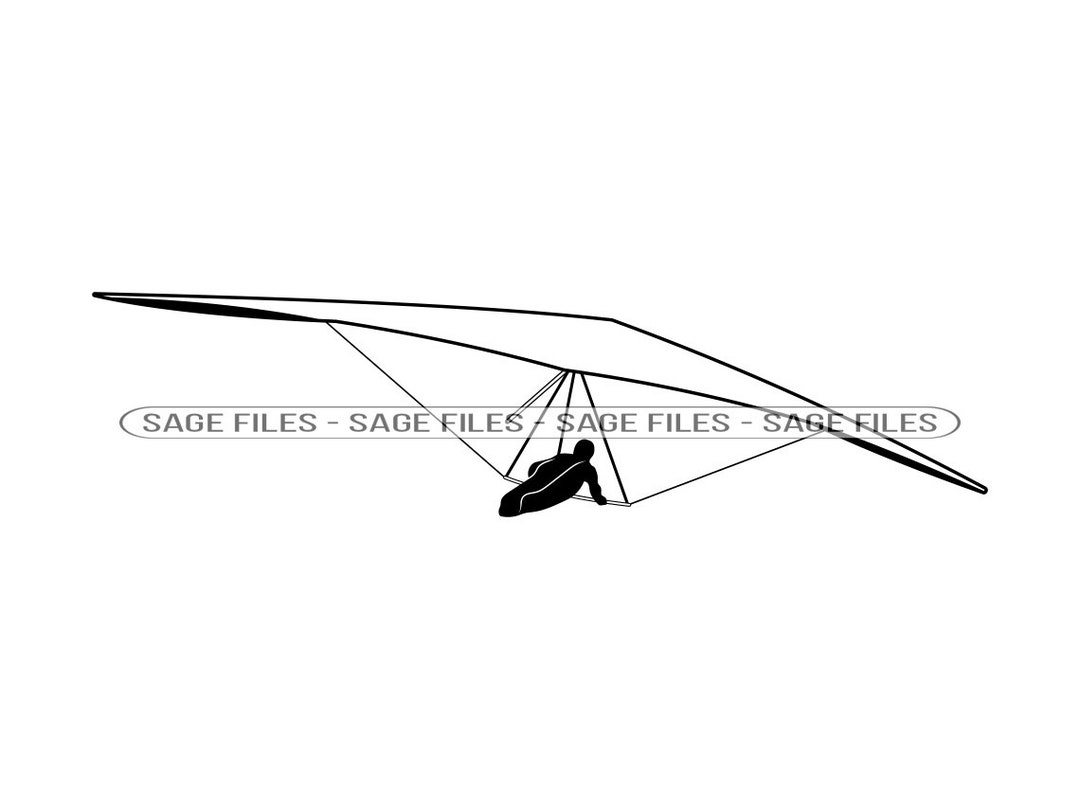 Hang Glider 2 SVG, Hang Gliding SVG, Hang Glider Clipart, Hang Glider Files for Cricut, Hang