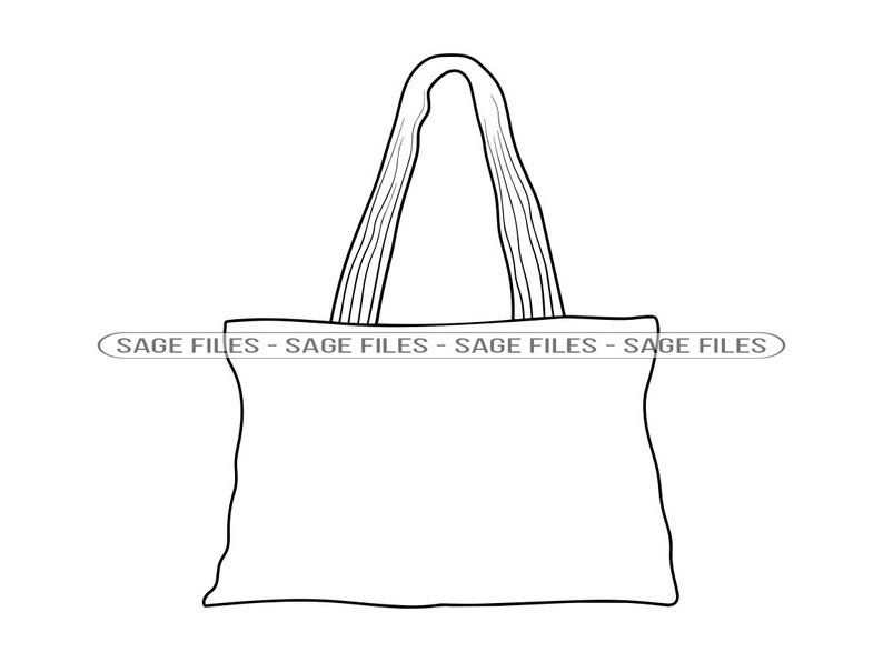 Tote Bag Outline SVG Tote Bag SVG Tote Bag Clipart Tote Bag - Etsy