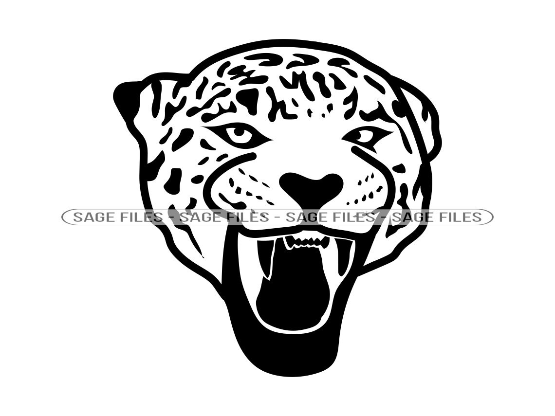 Jaguar Mascot Svg Jaguar SVG Leopard Svg Jaguar Clipart - Etsy