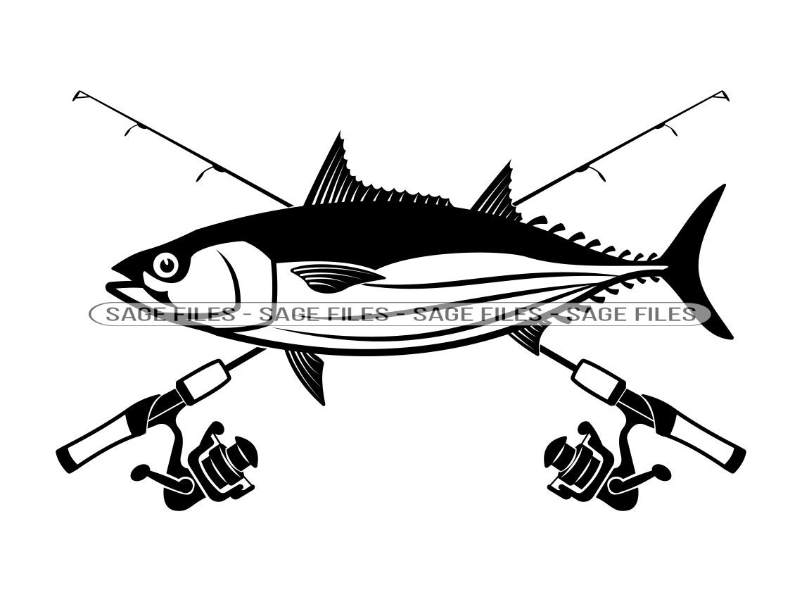 Skipjack Tuna Fishing SVG Fishing Logo Svg Fish Svg Fishing Etsy